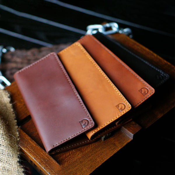 Handmade Long Wallets in real Leather vegtan